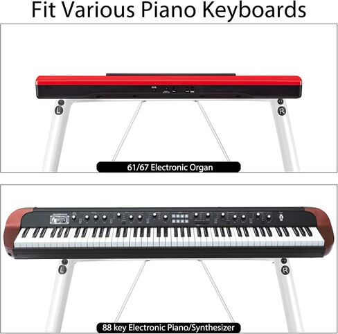 Keyboard Stand Piano 61 Key Piano Stand for 88 Keyboard 76 Key Keyboard Stand Locking Straps Adjustable Digital Piano Stand Electric Piano Stand for Students Adults Sturdy Musical Keyboard Stand(Grey) in Saudi Arabia