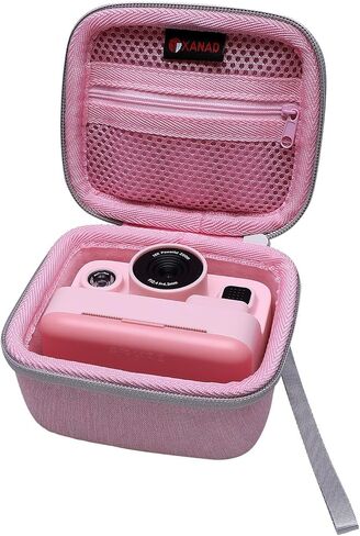 حافظة كاميرا XANAD للأطفال متوافقة مع ESOXOFFORE وMINIBEAR وDylanto وWEEFUN والمزيد من الكاميرا الفورية لكاميرات الفيديو الرقمية للأطفال - حقيبة حمل صلبة زرقاء in Kuwait