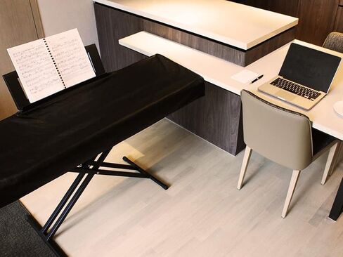 Waterproof Digital Piano Cover for Yamaha DGX670 | Fitted Bookstand Opening | Easy Access Side Fold-overs | Double Layered with inner lining | 140cm x 45cm x 13cm (Pearl White) in Saudi Arabia