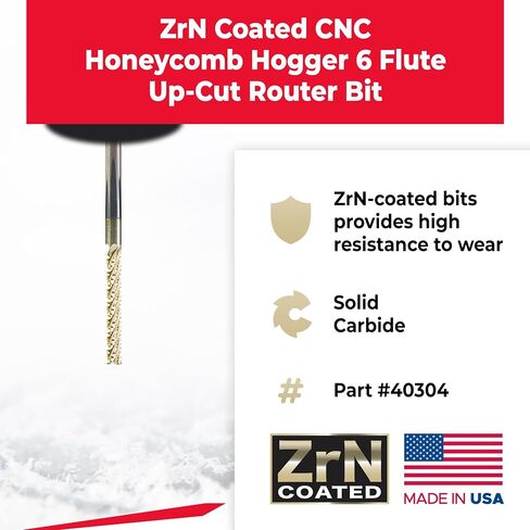 أداة Amana - 46306 CNC من الكربيد الصلب المطلي ZRN على شكل قرص العسل 1/4 قطر × 1-1/4 × in Saudi Arabia