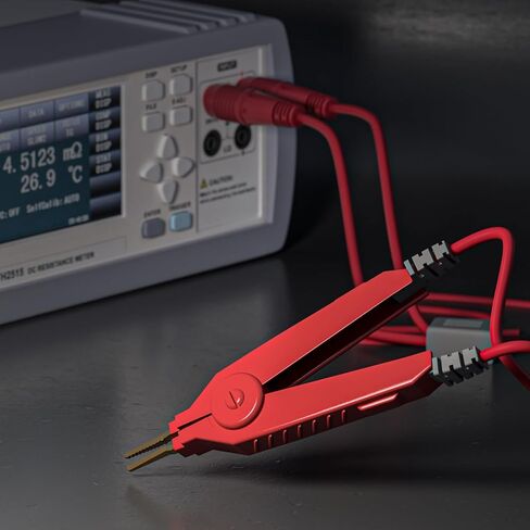 Goupchn LCR Meter Test Leads Terminal Kelvin Clips Cable Wires to 4mm Safety Banana Plugs 1.2m/3.94ft for DMM in Saudi Arabia