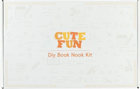 Cutefun Book Nook Kit, DIY 3D Wooden Puzzles for Adults and Teens, Bookends Decorative for Shelves Book Nook Kits for Adults, Christmas Bookshelf Decor Gifts for Family (Fairy Town) in Saudi Arabia