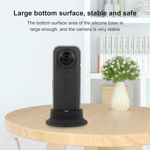 PULUZ كاميرا جبل قاعدة حامل لInsta360 X4، سيليكون عدم الانزلاق دعم محول لInsta 360 X4 اكسسوارات سطح المكتب جبل in Kuwait