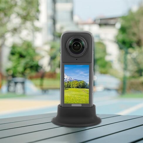 PULUZ كاميرا جبل قاعدة حامل لInsta360 X4، سيليكون عدم الانزلاق دعم محول لInsta 360 X4 اكسسوارات سطح المكتب جبل in Kuwait