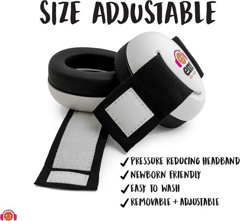 Baby Earmuffs - White with Army Camo. Made in The U.S.A! The Original and ONLY Earmuffs Designed specifically for Babies Since 2009 in Saudi Arabia