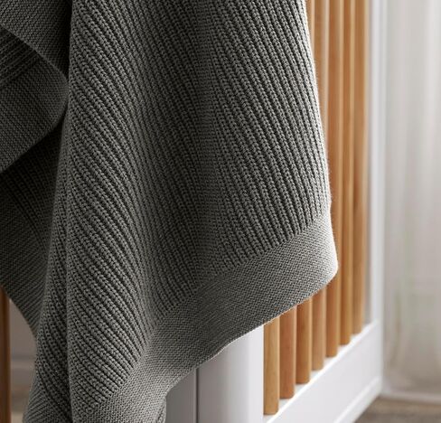 بطانية أطفال من BOLL & BRANCH - دقيق الشوفان المنقط - قطن عضوي 100٪ خالي من السموم - يمكن غسلها في الغسالة - ناعمة، قابلة للتنفس - 30 بوصة × 40 بوصة in Kuwait