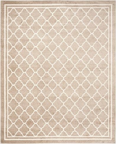 سجادة SAFAVIEH Amherst Collection - 2'3" x 9'، قمح وبيج، تصميم تعريشة مغربية، لا يتساقط ويسهل العناية بها، مثالية للمناطق ذات حركة المرور العالية في غرفة المعيشة وغرفة النوم (AMT422S) in Saudi Arabia