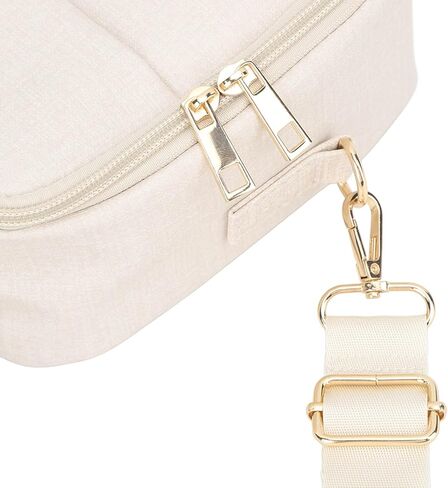 Camera Bag, Large Capacity Camera Storage Bag with Adjustable Shoulder Strap, Thickened Padding Handle Zipper Camera Case for CP910 1200 1300 DSLR (Beige) in Saudi Arabia