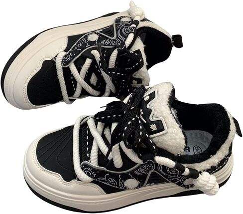 Chic Pastel Aesthetic Platform Shoes - Chunky Sneakers for Women, Available with or Without Faux Fur Trim in Saudi Arabia