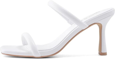 صندل نسائي من Shoe'N Tale بكعب بأشرطة وكعب قطة وشريطين مربع مفتوح عند الأصابع سهل الارتداء in Saudi Arabia