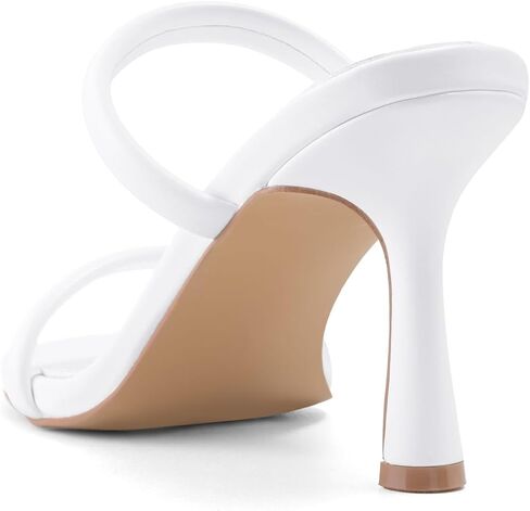 صندل نسائي من Shoe'N Tale بكعب بأشرطة وكعب قطة وشريطين مربع مفتوح عند الأصابع سهل الارتداء in Saudi Arabia