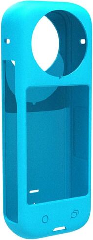 Camera Protective Case Cover Compatible for Insta360 X4, Durable Silicone Lens Cap Fit for Insta360 X4 Panoramic Sports Camera (Blue) in Saudi Arabia