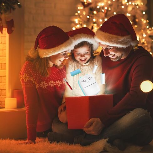 طابعة ملصقات جيب صغيرة 13 لفة من الورق، طابعة حرارية صغيرة لاسلكية تعمل بالبلوتوث للهاتف iOS Android، جراب طباعة محمول بدون حبر لملصقات الملاحظات والصور هدية للأطفال (PK) in Saudi Arabia