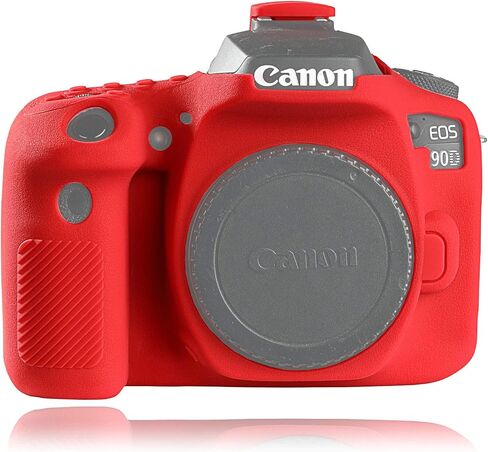 Easy Hood Case for Canon 90D Camera, Texture Surface, Anti-Scratch Slim Fit Soft Silicone Rubber Protective Cover Protector Skin for Canon EOS 90D DSLR Camera (Black) in Kuwait