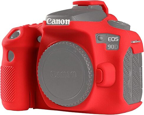 Easy Hood Case for Canon 90D Camera, Texture Surface, Anti-Scratch Slim Fit Soft Silicone Rubber Protective Cover Protector Skin for Canon EOS 90D DSLR Camera (Black) in Kuwait