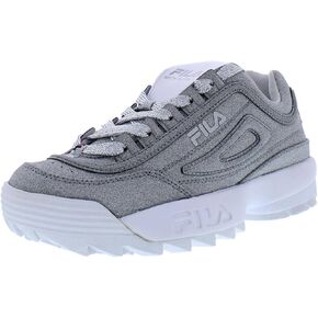 Fila Disruptor II Made in Italy Womens Shoes Size 6.5, Color: Metallic Silver/Metallic Silver/White in Kuwait