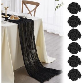 Nialnant 6 Pack Light Pink Cheesecloth Table Runner 6,10Ft Gauze Table Runners for Wedding Bridal Shower,Holiday Birthday Party,Easter Table Decoration in Kuwait