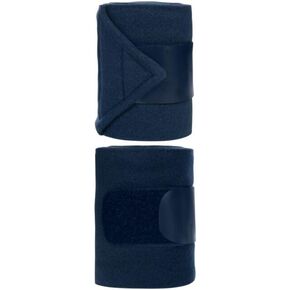 HKM Innovation Polo Wraps Set of 4, Polo Wraps for Horses, Bandages, Bandages for Horses, Fleece Polo Wraps, Fleece Bandages 300cm (Royal Blue)