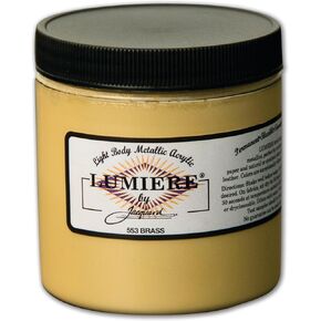 Jacquard Lumiere Fabric Color 8 oz Jar - Metallic Olive Green in Kuwait