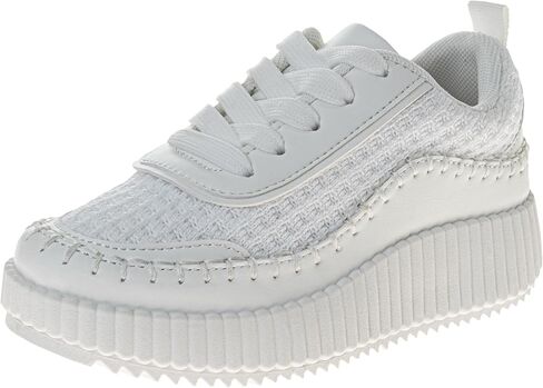 Josmo Shoes Womens Wedge Sole Sneakers - Lace Up Sneaker Casual Athletic Shoe (Sizes 6-10 Adults) in Saudi Arabia