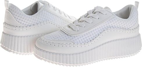 Josmo Shoes Womens Wedge Sole Sneakers - Lace Up Sneaker Casual Athletic Shoe (Sizes 6-10 Adults) in Saudi Arabia