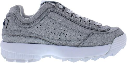 Fila Disruptor II Made in Italy Womens Shoes Size 6.5, Color: Metallic Silver/Metallic Silver/White in Saudi Arabia