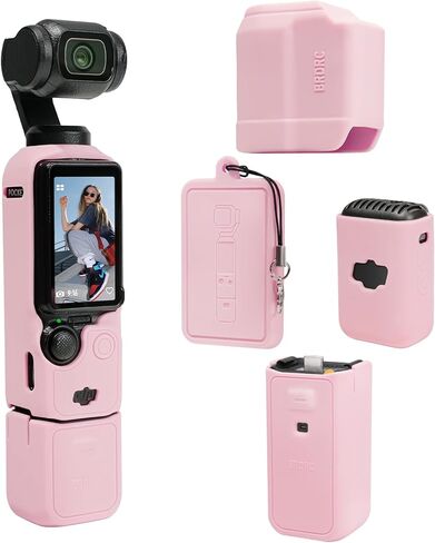 Protective Case for DJI Osmo Pocket 3 / Xtra Muse Camera, Soft Silicone Cover with Screen & Mic Protection, Anti-Scratch, Slim Fit Skin Accessories for Pocket 3/Xtra Muse (Reddish Brown) in Saudi Arabia