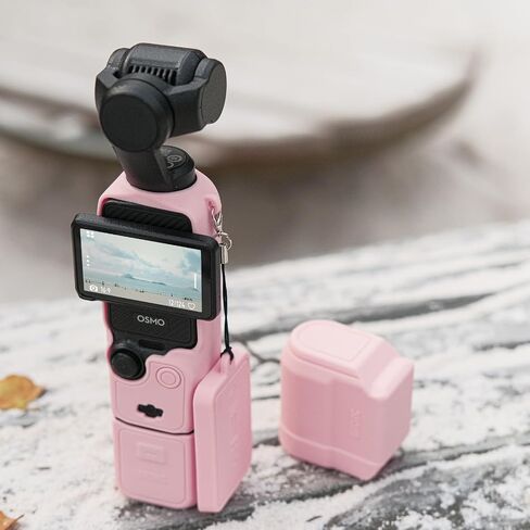 Protective Case for DJI Osmo Pocket 3 / Xtra Muse Camera, Soft Silicone Cover with Screen & Mic Protection, Anti-Scratch, Slim Fit Skin Accessories for Pocket 3/Xtra Muse (Reddish Brown) in Saudi Arabia
