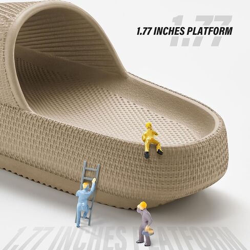 ATHMILE Cloud Slippers for Women Pillow Slides for Men Shower Shoes Thick Sole House Shoes for Bathroom Indoor Outdoor in Saudi Arabia