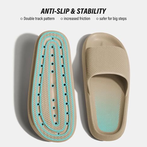 ATHMILE Cloud Slippers for Women Pillow Slides for Men Shower Shoes Thick Sole House Shoes for Bathroom Indoor Outdoor in Saudi Arabia