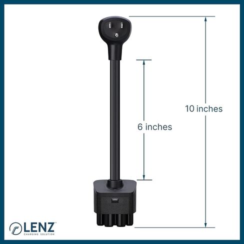 محول LENZ NEMA 06-15 لشاحن الهاتف المحمول Tesla Gen 2، قم بتوصيل شاحن الهاتف المحمول Tesla بمنفذ NEMA 06-15 240 فولت عند 24 أمبير (طول 14 بوصة) in Kuwait