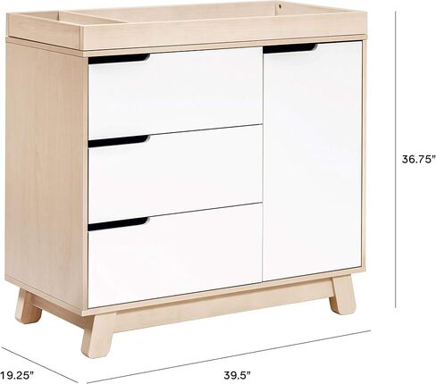 Babyletto Hudson 3-Drawer Changer Dresser with Removable Changing Tray in Forest Green, Greenguard Gold Certified in Kuwait