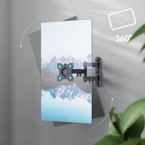 ONKRON TV Monitor Wall Mount - Monitor Mount for 10-35 Inch Screens up to 44.1 lbs - RV TV Mount 75x75 100x100 VESA Wall Mount - Fixed TV Wall Mount - Computer Monitor Wall Mount, Black in Saudi Arabia