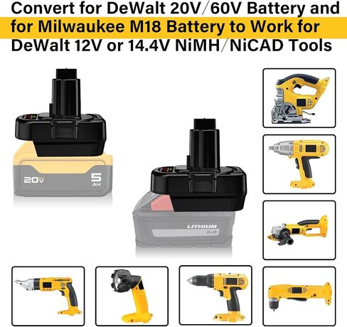 استخدام المحول لأدوات ماكيتا Ni-Cd Ni-Mh، لبطارية ليثيوم ماكيتا 18 فولت LXT BL1830 BL1850 BL1860 BL1840 تحويل إلى بطاريات ماكيتا 12 فولت 14.4 فولت Ni-Cd/Ni-Mh، طاقة لأداة الطاقة اللاسلكية Ni-CD in Kuwait