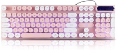 Wired Crack Rainbow Gaming Keyboard, 104 Keys Light Up Mechanical Feeling Computer Keyboard, Wired Gaming Keyboard for PC MAC Xbox Gamer(Black) in Kuwait
