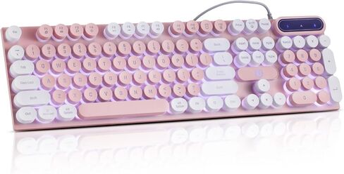 Wired Crack Rainbow Gaming Keyboard, 104 Keys Light Up Mechanical Feeling Computer Keyboard, Wired Gaming Keyboard for PC MAC Xbox Gamer(Black) in Kuwait