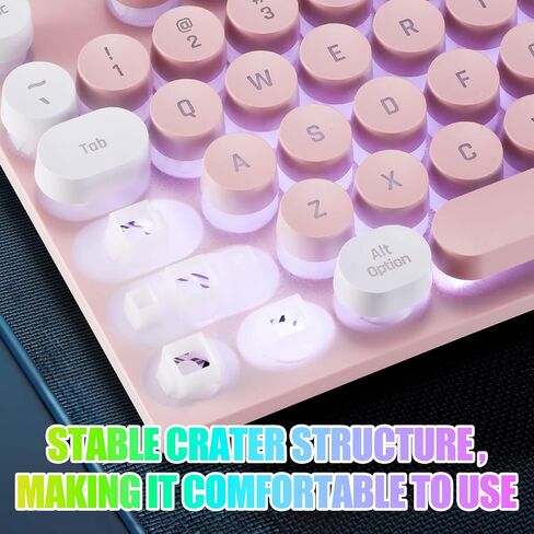 Wired Crack Rainbow Gaming Keyboard, 104 Keys Light Up Mechanical Feeling Computer Keyboard, Wired Gaming Keyboard for PC MAC Xbox Gamer(Black) in Kuwait