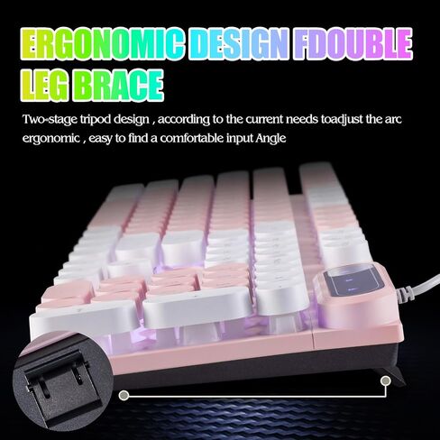 Wired Crack Rainbow Gaming Keyboard, 104 Keys Light Up Mechanical Feeling Computer Keyboard, Wired Gaming Keyboard for PC MAC Xbox Gamer(Black) in Kuwait