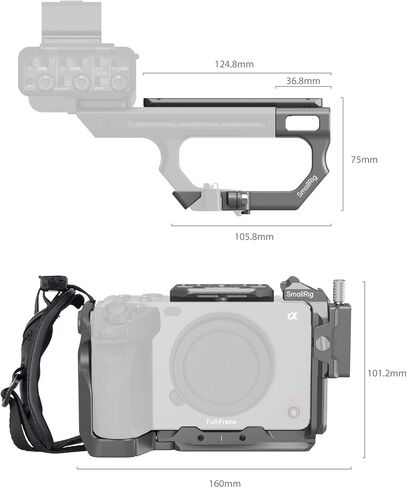 SmallRig Handheld Cage Kit for Sony FX30 FX3 with XLR Handle Extension Rig, Wrist Strap and Clamp for HDMI Cable - 4184 in Saudi Arabia