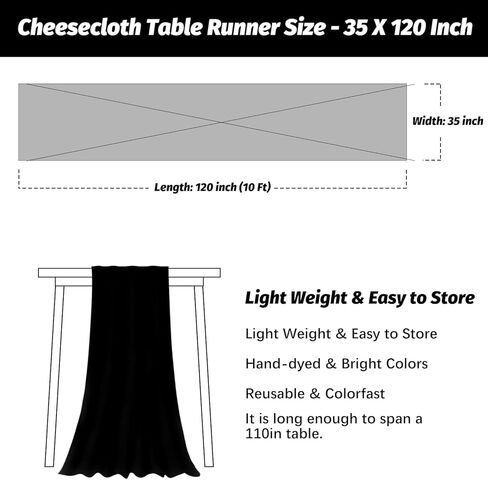 Nialnant 6 حزمة مفرش طاولة من القماش القطني الوردي الفاتح بطول 6.10 قدم، مفارش طاولة من الشاش لحفلات الزفاف، وحفلات أعياد الميلاد، وديكور طاولة عيد الفصح in Kuwait