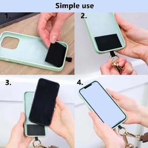 حزام Clip and Go للهاتف مع محفظة كروس، حزام Clip & Go مع حقيبة للهاتف الخلوي، سلسلة هاتف متقاطعة مع حقيبة محفظة بسحاب، حزام هاتف قابل للتعديل وحبل (ليوبارد قطعة واحدة) in Saudi Arabia