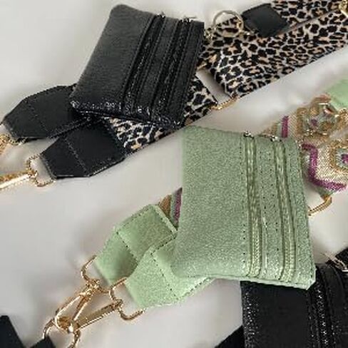 Clip and Go Strap for Phone with Wallet Crossbody, Clip & Go Strap with Pouch for Cell Phone, Cross Body Phone String with Zipper Wallet Pouch, Adjustable Phone Strap Crossbody & Lanyard (Leopard 1PC) in Saudi Arabia