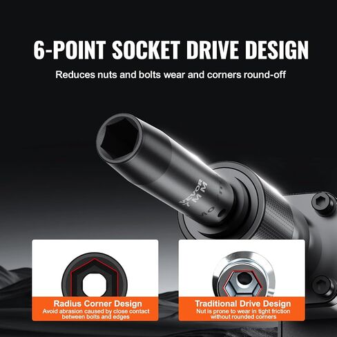 VEVOR Impact Socket Set 3/4 Inches 29 Piece Impact Sockets, 6-Point Sockets, Rugged Construction, CR-M0, 3/4 Inches Drive Socket Set Impact SAE 3/4 inch - 2-1/2 inch, with a Storage Cage in Saudi Arabia