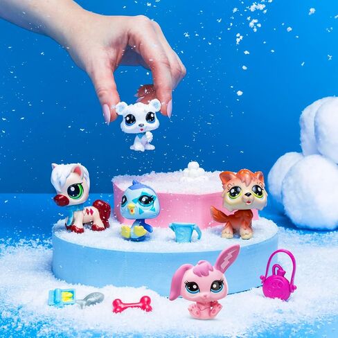 Littlest Pet Shop, Collector Set, Farm Besties Theme - Gen 7, Pets #56-#60, Authentic LPS Bobble Head Figure, Collectible Imagination Toy Animal, Kidults, Girls, Boys, Kids, Tweens Ages 4+ in Kuwait