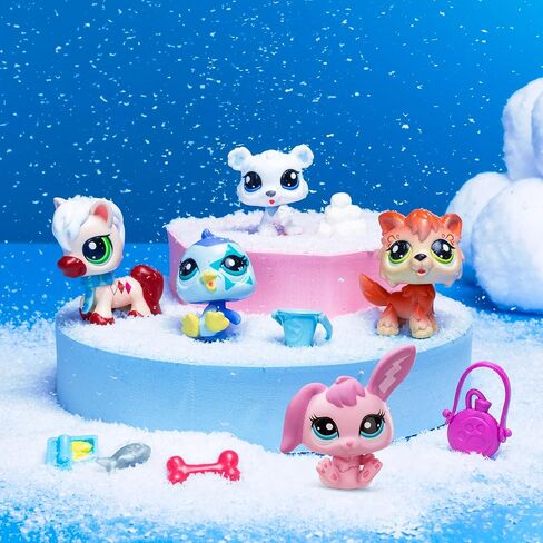 Littlest Pet Shop, Collector Set, Farm Besties Theme - Gen 7, Pets #56-#60, Authentic LPS Bobble Head Figure, Collectible Imagination Toy Animal, Kidults, Girls, Boys, Kids, Tweens Ages 4+ in Kuwait