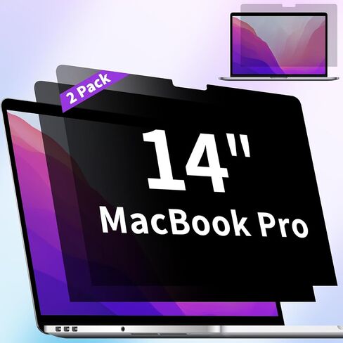 2-Pack Privacy Screen Compatible with MacBook Pro 13 Inch Screen Protector (2016, 2017, 2018, 2019, 2020, 2021, 2022, M1, M2), Laptop Privacy Screen Matte Anti Blue Light Glare Filter in Kuwait