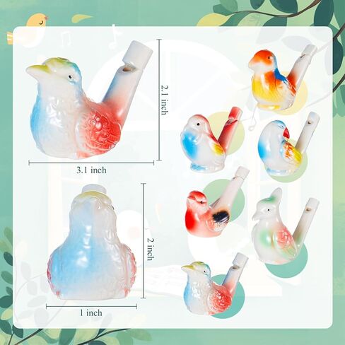صفارات مياه للطيور من البورسلين وبصافرات ماء ملونة من السيراميك للطيور ألعاب لأعياد الميلاد للأطفال، هدية عيد الفصح in Kuwait