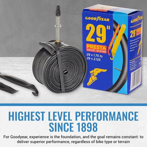 Goodyear 700c x 23/32 Presta Valve Tube, Black | 700c Bike Tube with Butyl Rubber | Dependable Mountain Bike Tube for Premium Cycling | 700x23/32 in Saudi Arabia