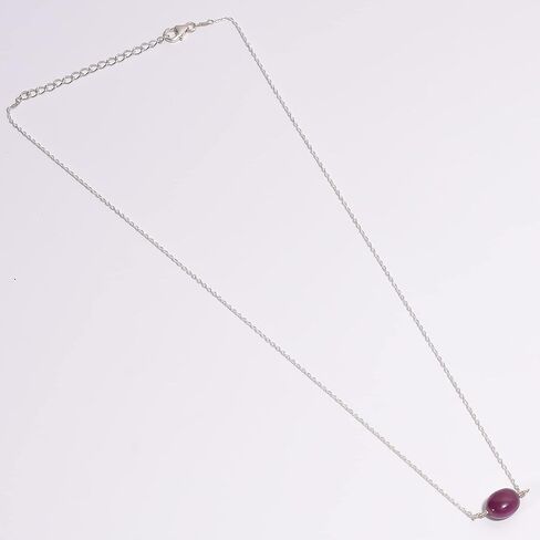 Natural Real Charoite Round Beads Pendant Necklace, Polished Crystals Birthstone, Healing Gemstone, Jewelry, Silver Plated Jewelry 18 inch in Kuwait