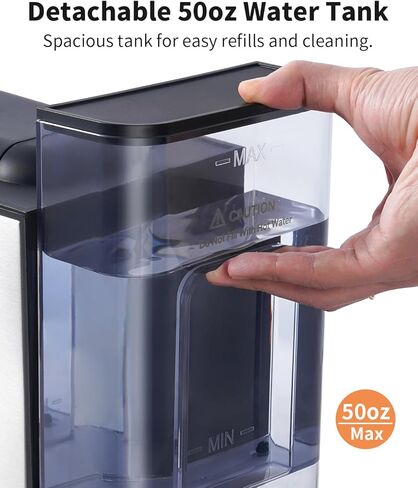 Hot & Iced Coffee Maker with Bold Setting, Single Serve Coffee Maker for K Cup and Grounds, 6-14 Oz Brew Sizes, 50 Oz Removable Water Tank, One Cup Coffee Machine with Reusable Filter, White in Saudi Arabia